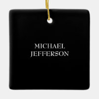 Élégant noir blanc clair personnalisé