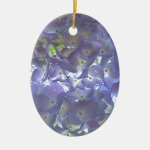 Ornement En Céramique Elégante lumière douce mauve florale mauve hydrang
