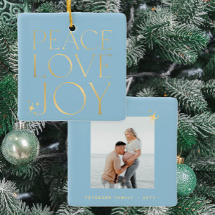 Ornement En Céramique Elégante minimaliste de paix amour de joie photo d