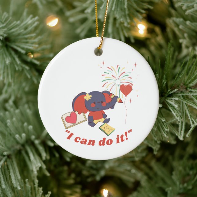 Ornement en céramique éléphant bébé (Arbre)