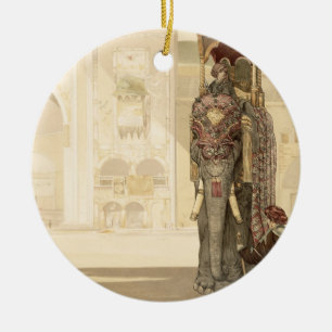 Ornement En Céramique Éléphant cérémonieux, "du livre de jungle" par Rud