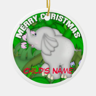 Ornement En Céramique Éléphant de Joyeux Noël