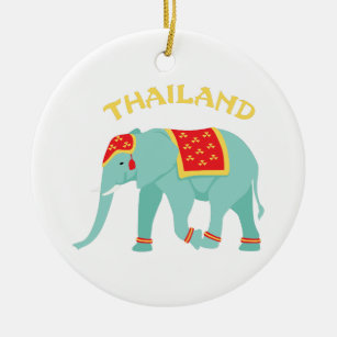 Ornement En Céramique Éléphant de la Thaïlande