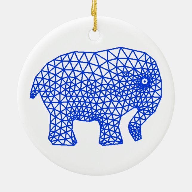 Ornement En Céramique Éléphant fini (Dos)