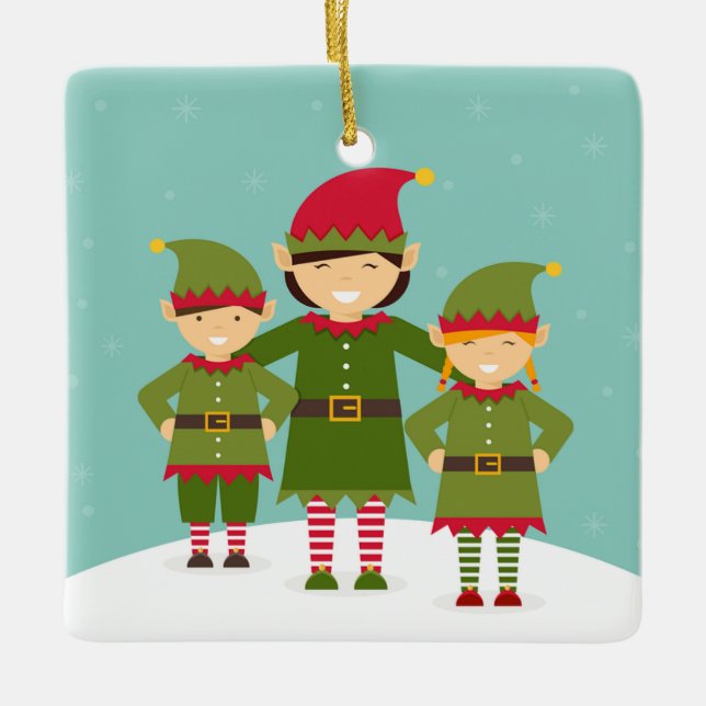 Ornement En Céramique Elf (Devant)