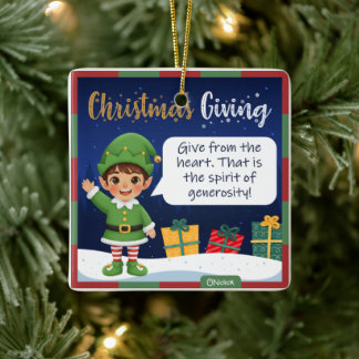 Ornement En Céramique Elf Boy Christmas Ornament