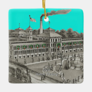 Ornement En Céramique Elgin Watch Factory Elgin Illinois 1871