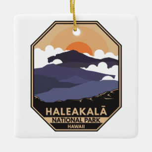 Ornement En Céramique Emblem rétro du parc national de Haleakala