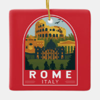 Emblème Rome Italie Travel Retro