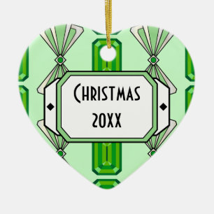 Ornement En Céramique Émeraude Déco