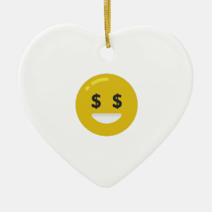 Ornement En Céramique emoji oeil argent