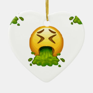 Ornement En Céramique emoji puking