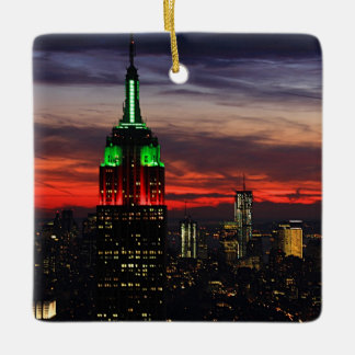Ornement En Céramique Empire State Building - Couleurs de Noël Coucher d