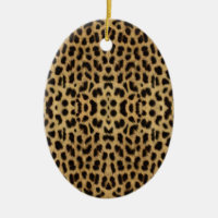 Empreinte de léopard Oval Ornament
