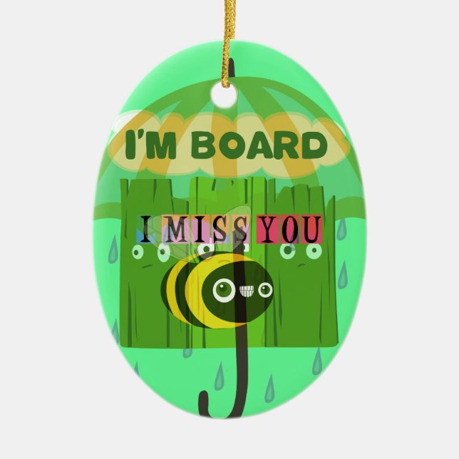 Ornement En Céramique En gros, tu me manques (Devant)