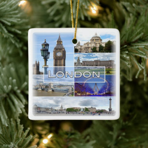 Ornement En Céramique ENG025 LONDON, Big Ben, Westminster,