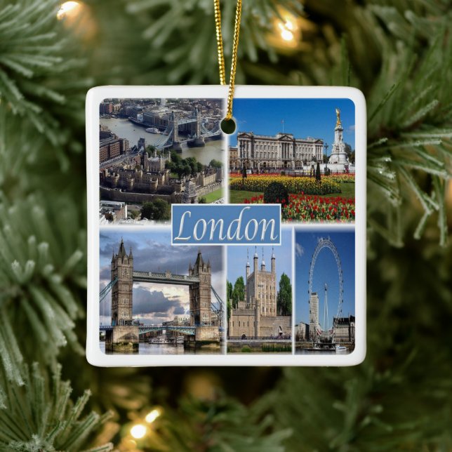 Ornement En Céramique ENG056 LONDRES, Angleterre, Europe, (Arbre)