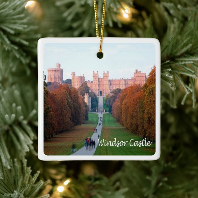 Ornement En Céramique ENG062 WINDSOR CASTLE, Angleterre, (Arbre)