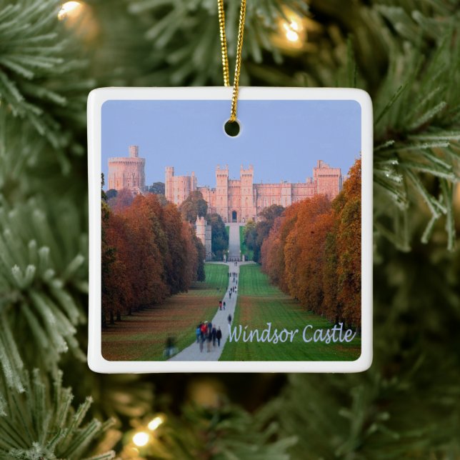 Ornement En Céramique ENG062 WINDSOR CASTLE, Angleterre, (Arbre)