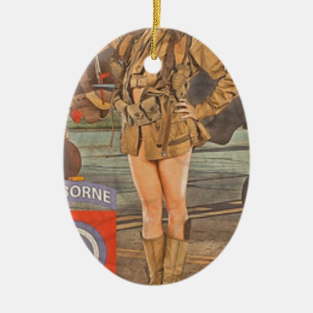 Ornement En Céramique Enrôlez dans le quatre-vingt-deuxième aéroporté (Devant)