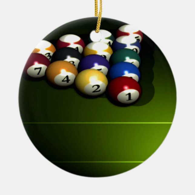 Ornement En Céramique Ensemble de boules de piscine (Devant)