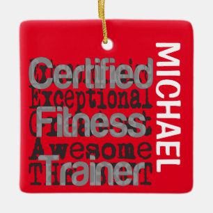 Ornement En Céramique Entraîneur Certifié Fitness Extraordinaire PERSONN