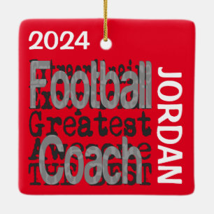 Ornement En Céramique Entraîneur De Football Extraordinaire PERSONNALISÉ
