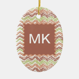 Ornement En Céramique Épice de scribble Chevron ZigZag