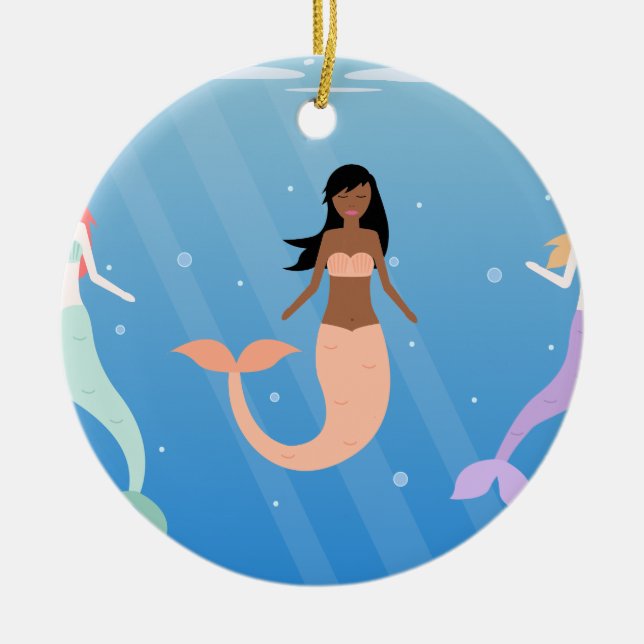 Ornement En Céramique équipe de sirènes (Devant)