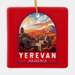 Ornement En Céramique Erevan Arménie Travel Art Vintage<br><div class="desc">Erevan design de voyage vectoriel rétro. Erevan,  la capitale de l'Arménie,  est marquée par une grande architecture de l'ère soviétique.</div>