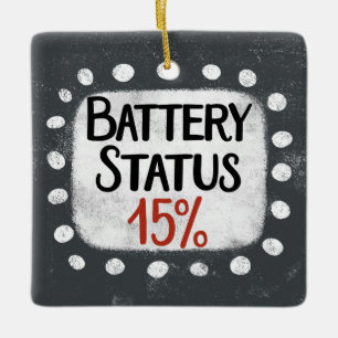 Ornement En Céramique État de la batterie 15 %