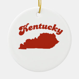 Ornement En Céramique État de rouge du KENTUCKY