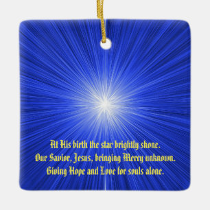 Ornement En Céramique Étoile de Noël