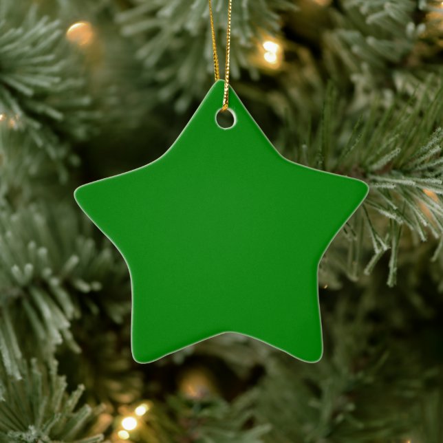 Ornement En Céramique Étoile Verte (Arbre)