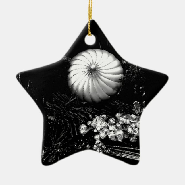 ORNEMENT EN CÉRAMIQUE ÉTOILES AVEC **DÉCORATIONS DE NOËL** (Devant)