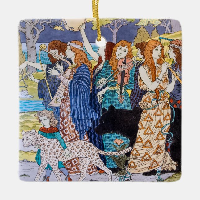 Ornement En Céramique Eugene Grasset - Panneau décoratif Harmony (Devant)