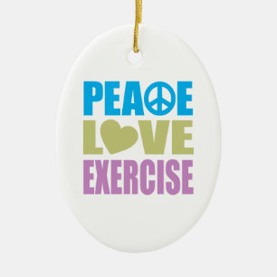 Ornement En Céramique Exercice d'amour de paix