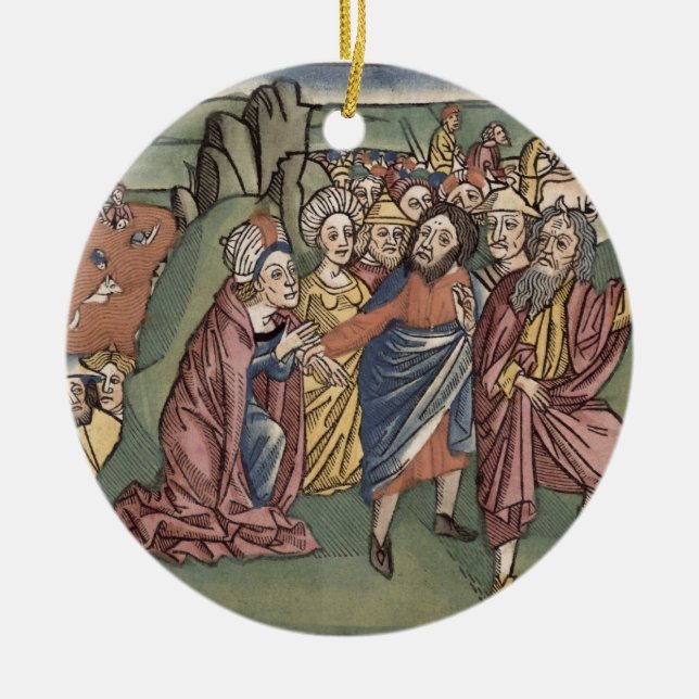 Ornement En Céramique Exode 14 Moïse et les israélites croisant le Re (Devant)