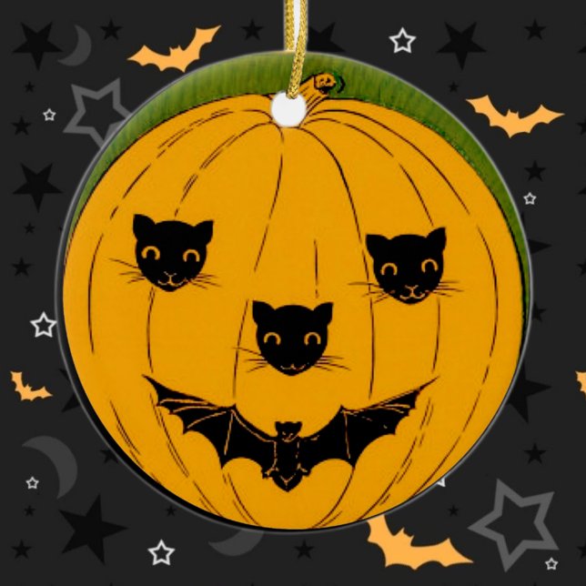 Ornement En Céramique Face citrouille (Créateur téléchargé)