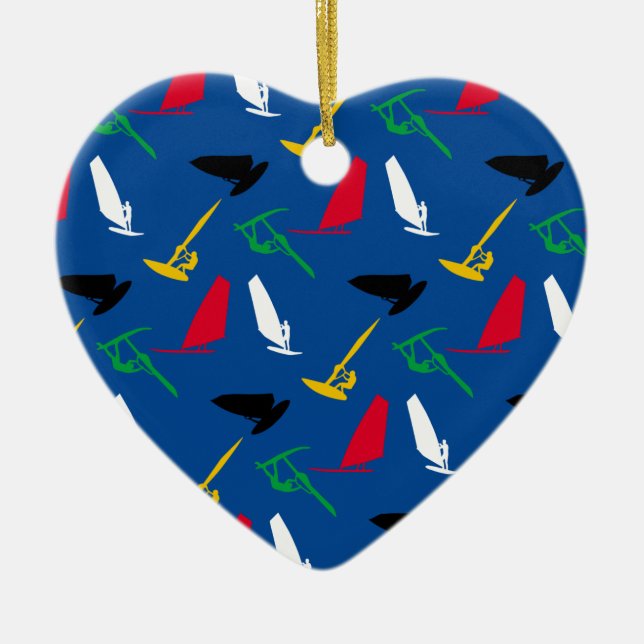 Ornement En Céramique Faire de la planche à voile (Devant)