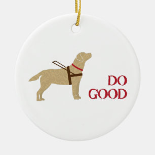 Ornement En Céramique Faites du bien - Laboratoire Jaune - Voir le chien