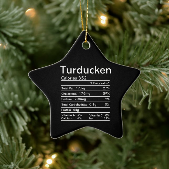 Ornement En Céramique Faits nutritionnels de Turducken (Arbre)
