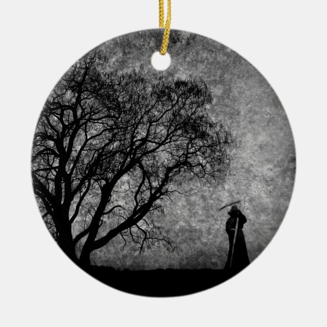 Ornement En Céramique Falln Grim Reaper Frontières Art Original Entre (Devant)