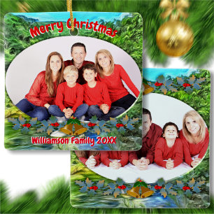 Ornement En Céramique Famille Noël Vallarta River South 0366