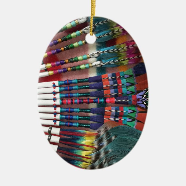 Ornement En Céramique Fans d'église de Natif américain, tasse de café, (Devant)