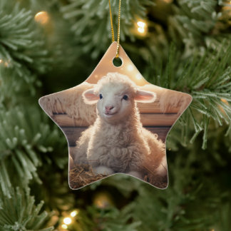 Ornement En Céramique Fantastique Noël des moutons, Don pour les amoureu
