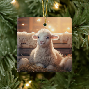 Ornement En Céramique Fantastique Noël des moutons, Don pour les amoureu