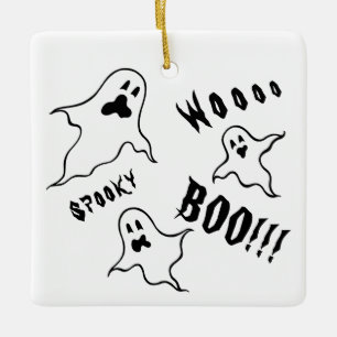 Ornement En Céramique Fantômes d'Halloween Éffrayants personnalisés