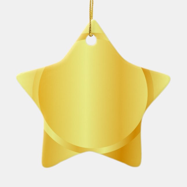 Ornement En Céramique Faux Gold Personnalisé Revêtement métallique Eléga (Devant)