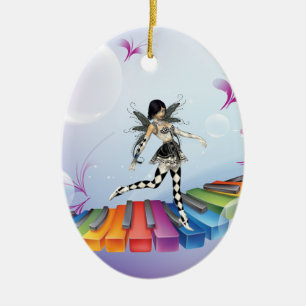 Ornement En Céramique Féerie de clavier musical